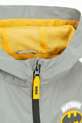 Coupe-vent à capuche Batman La Ligue des Justiciers DC Comics - Gris clair
