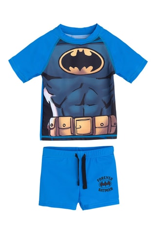 T-shirt et short de bain Batman La Ligue des Justiciers DC Comics - Turquoise