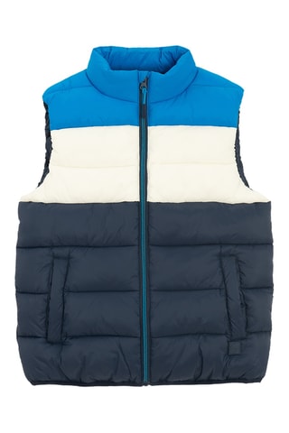 Doudoune sans manches - Bleu marine et blanc