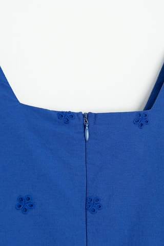 Robe en broderie anglaise - Bleu roi