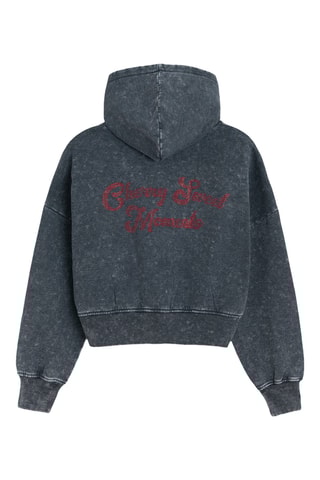 Sweat à capuche - Noir chiné