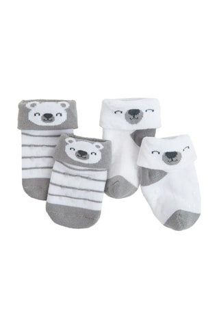 2 paires de chaussettes - Blanc et gris