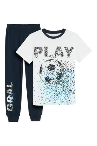 Pyjama - Bleu marine et blanc