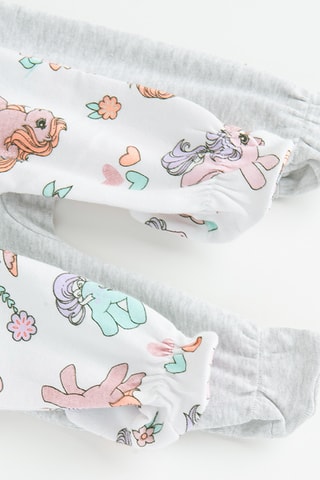 2 grenouillères My Little Pony Les amies, c'est magique - Blanc et gris clair chiné