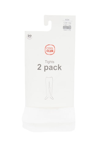 2 paires de collants - 20 deniers - Blanc