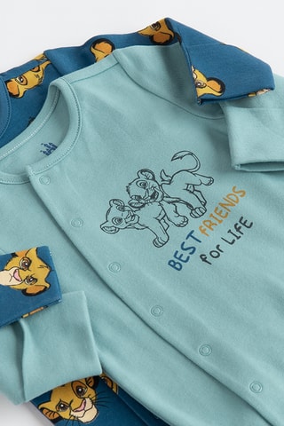 2 grenouillères Simba Le Roi Lion Disney - Bleu