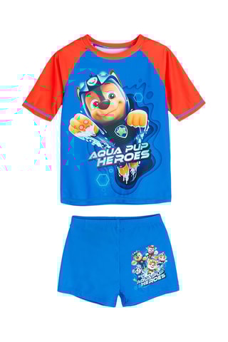 T-shirt et short Pat’ Patrouille - Bleu roi et rouge