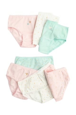 7 culottes - Rose et blanc