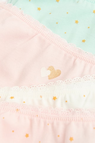 7 culottes - Rose et blanc