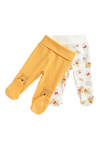 2 pantalons Winnie l’Ourson Disney - Blanc et jaune