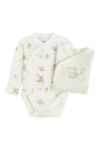 2 bodys Dumbo Disney - Blanc et écru