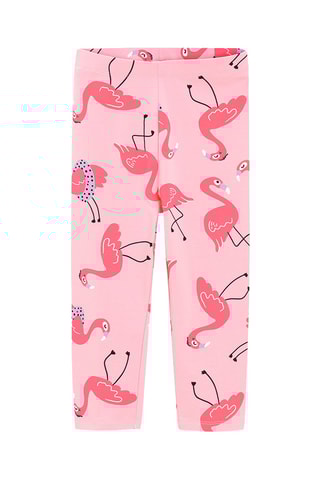 2 leggings - Rose et violet