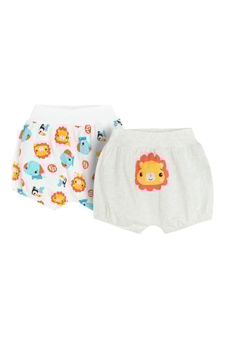 2 shorts - Blanc et orange