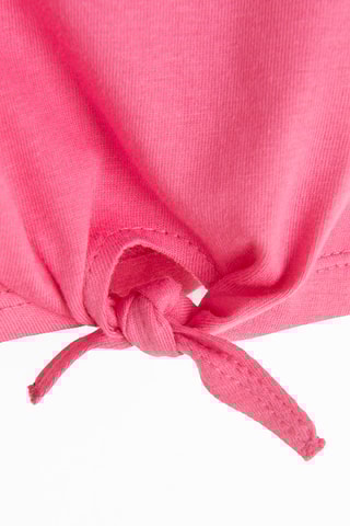 T-shirt noué - Fuchsia