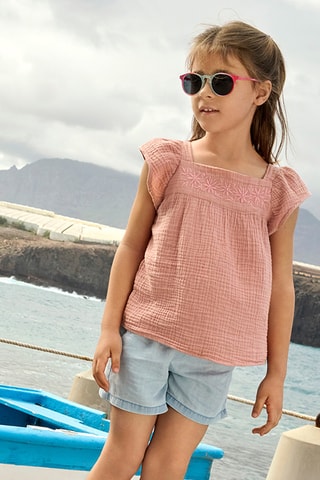 Short en jean - Ciel