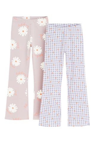 2 jeggings - Taupe et blanc