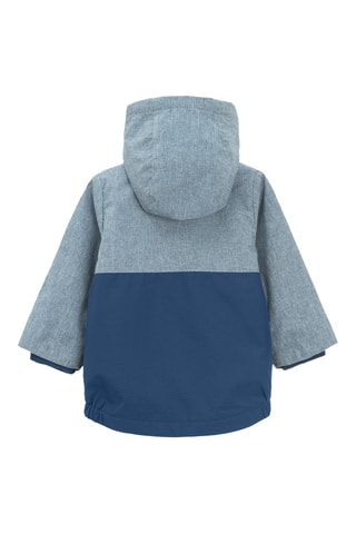 Veste à capuche - Bleu cobalt et gris chiné