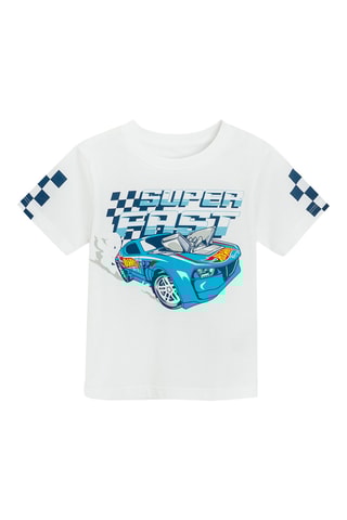 Pyjama Hot Wheels - Blanc et bleu