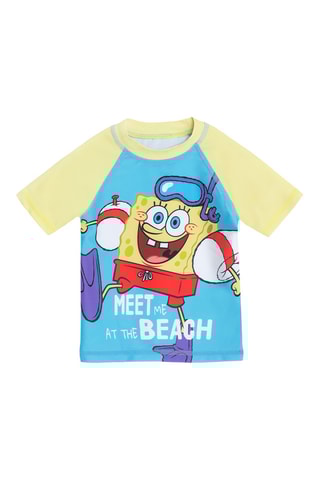 T-shirt et short de bain Bob l’éponge - Ciel et jaune
