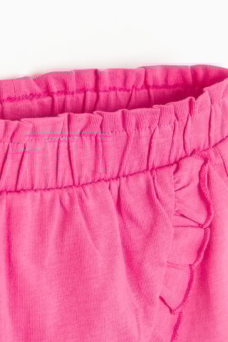 T-shirt et jupe-short - Blanc et fuchsia