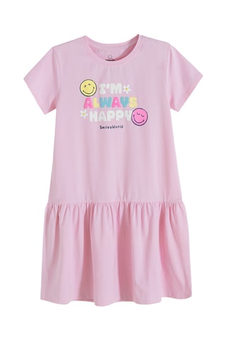 Robe et legging Smiley - Rose