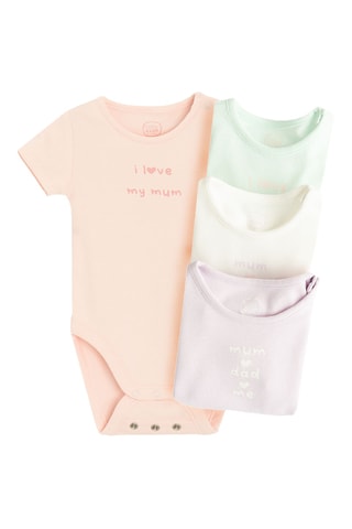 4 bodys - Vert et mauve