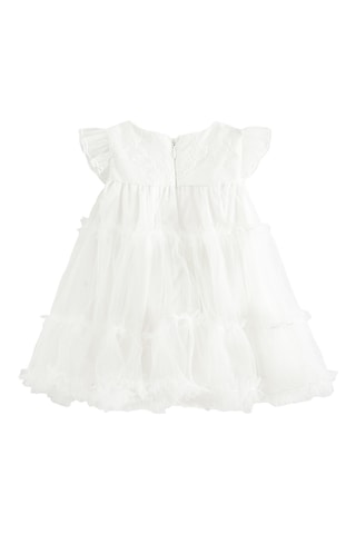 Robe en tulle brodé - Blanc