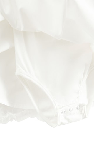 Robe en tulle brodé - Blanc