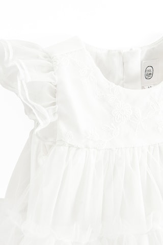 Robe en tulle brodé - Blanc
