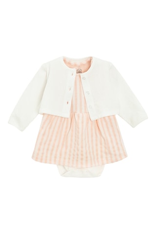 Ensemble 3 pièces - Blanc et saumon