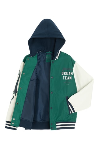 Teddy à capuche - Vert