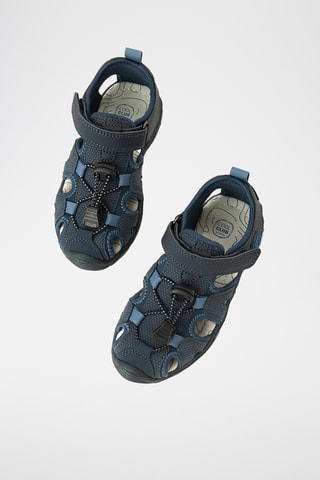 Sandales en cuir - Bleu marine