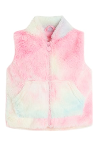 Veste tie and dye sans manches - Rose