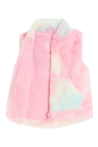 Veste tie and dye sans manches - Rose