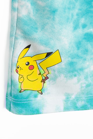 Short Pikachu Pokemon - Turquoise et blanc