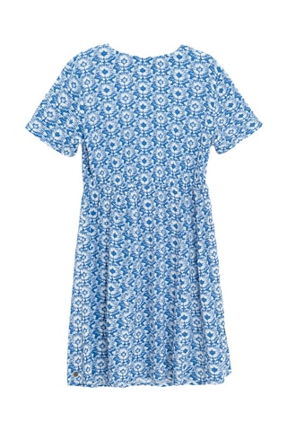 Robe - Blanc et bleu cobalt