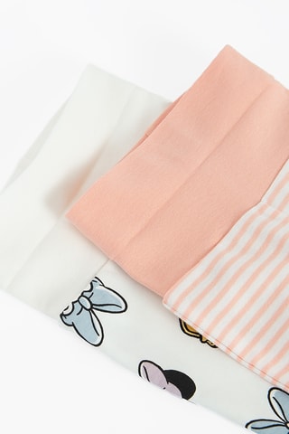 2 pantalons Minnie et ses amis Disney - Blanc et saumon