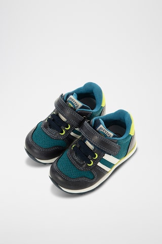 Baskets en cuir - Bleu marine