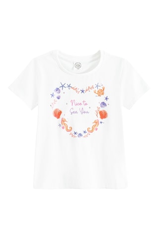 T-shirt et jupe - Blanc et saumon