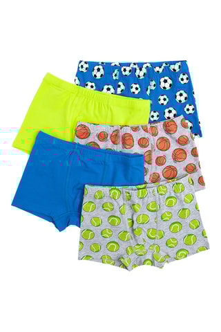 5 boxers - Vert citron et bleu roi