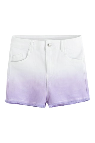 Short en jean dip and dye - Blanc