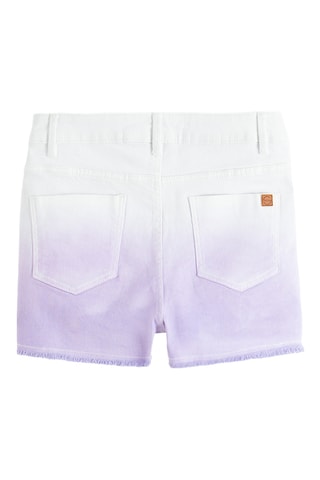 Short en jean dip and dye - Blanc
