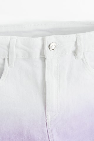 Short en jean dip and dye - Blanc