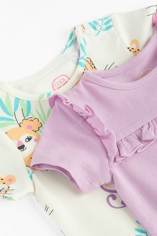 2 bodys - Mauve et écru