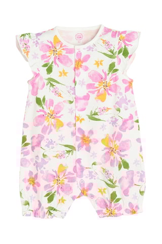 2 barboteuses - Rose poudré et écru