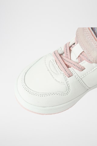 Baskets montantes - Blanc et rose