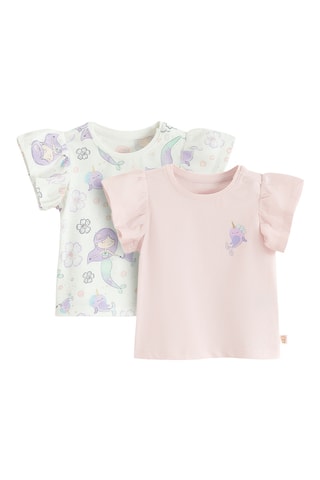 2 t-shirts - Rose et écru