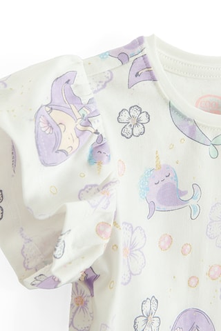 2 t-shirts - Rose et écru