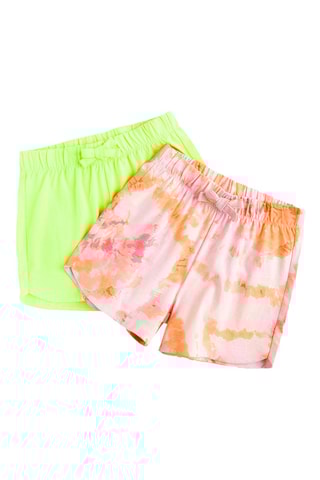 2 shorts - Vert fluo et orange
