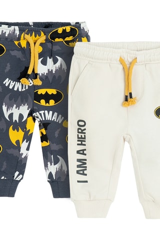 2 joggings Batman La Ligue des Justiciers DC Comics - Blanc et noir
